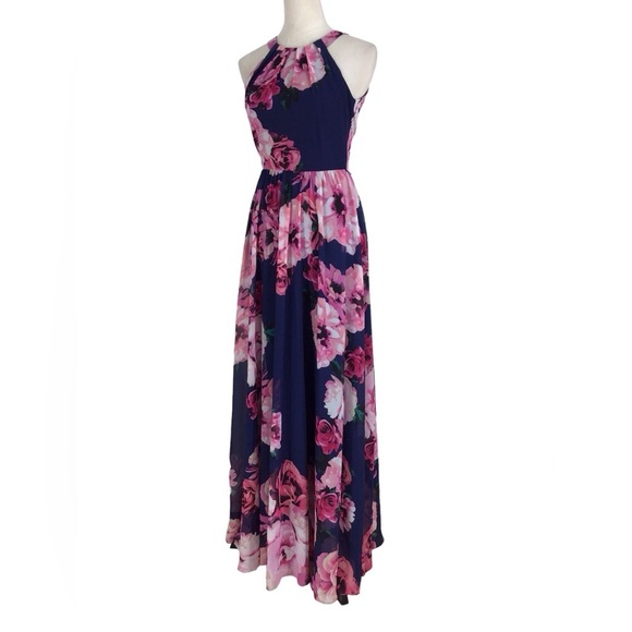 INC International Concepts Floral Halter Maxi Dress Size 0 NEW - Picture 3 of 8